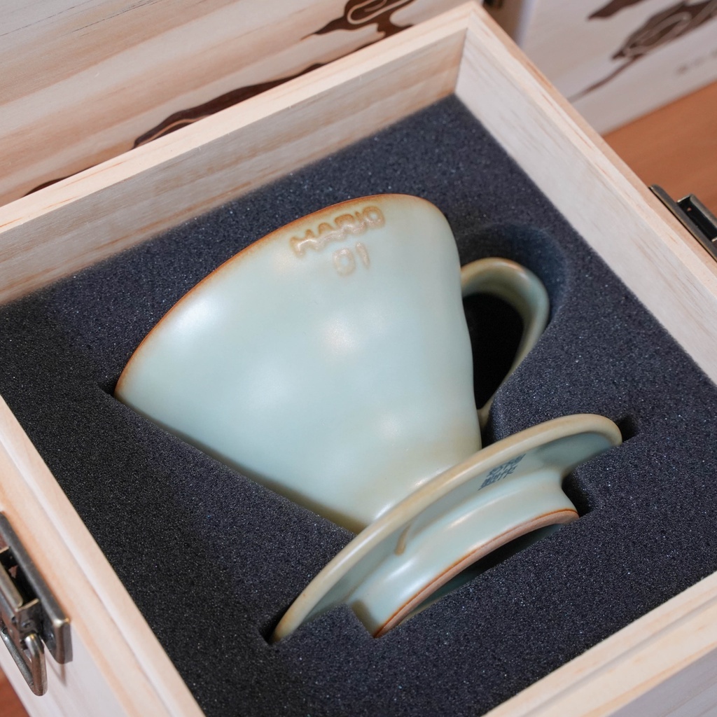 HARIO x 陶作坊懷汝窯V60 咖啡濾杯VDCW-01-BU 1-2人份台灣製『93咖啡