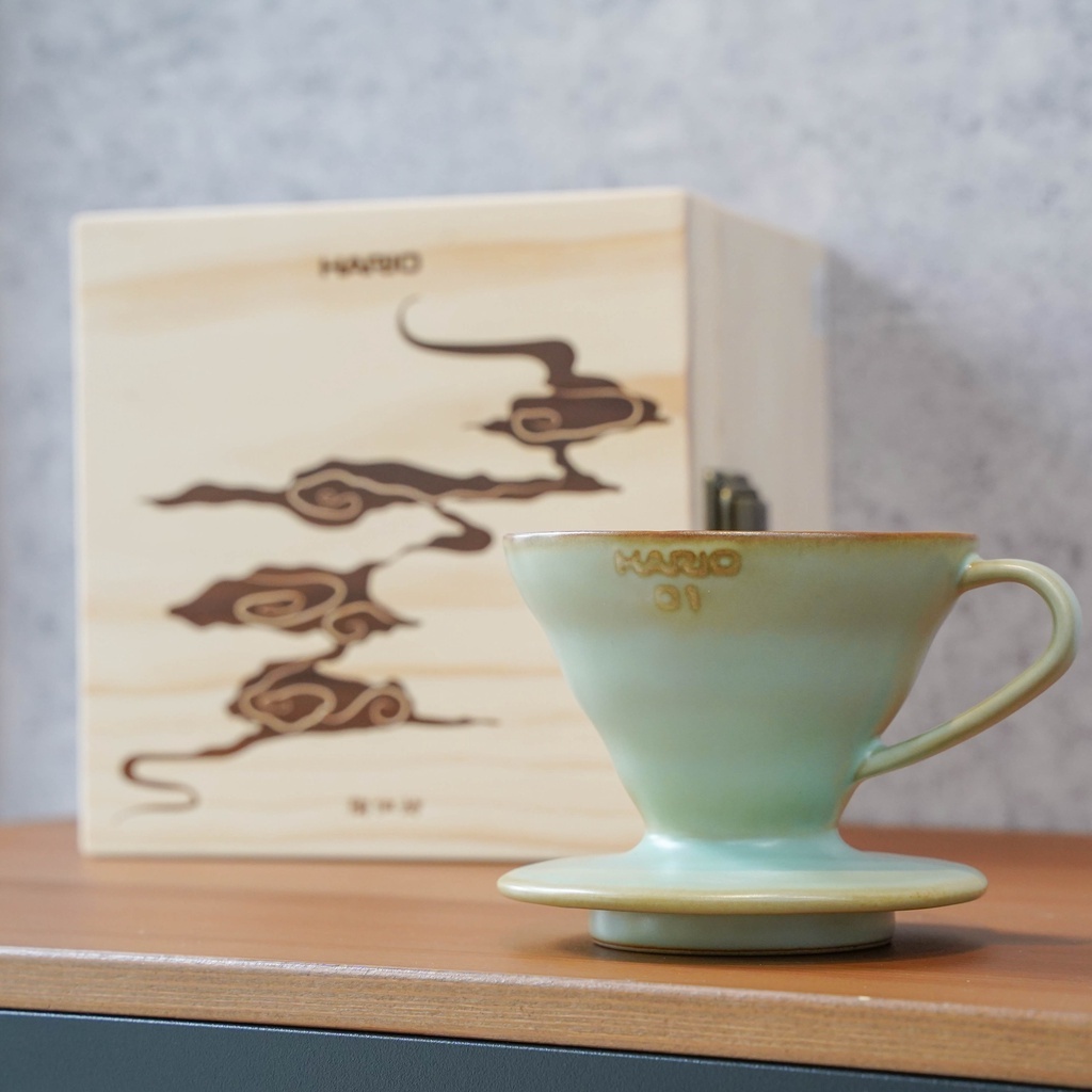 HARIO x 陶作坊懷汝窯V60 咖啡濾杯VDCW-01-BU 1-2人份台灣製『93咖啡