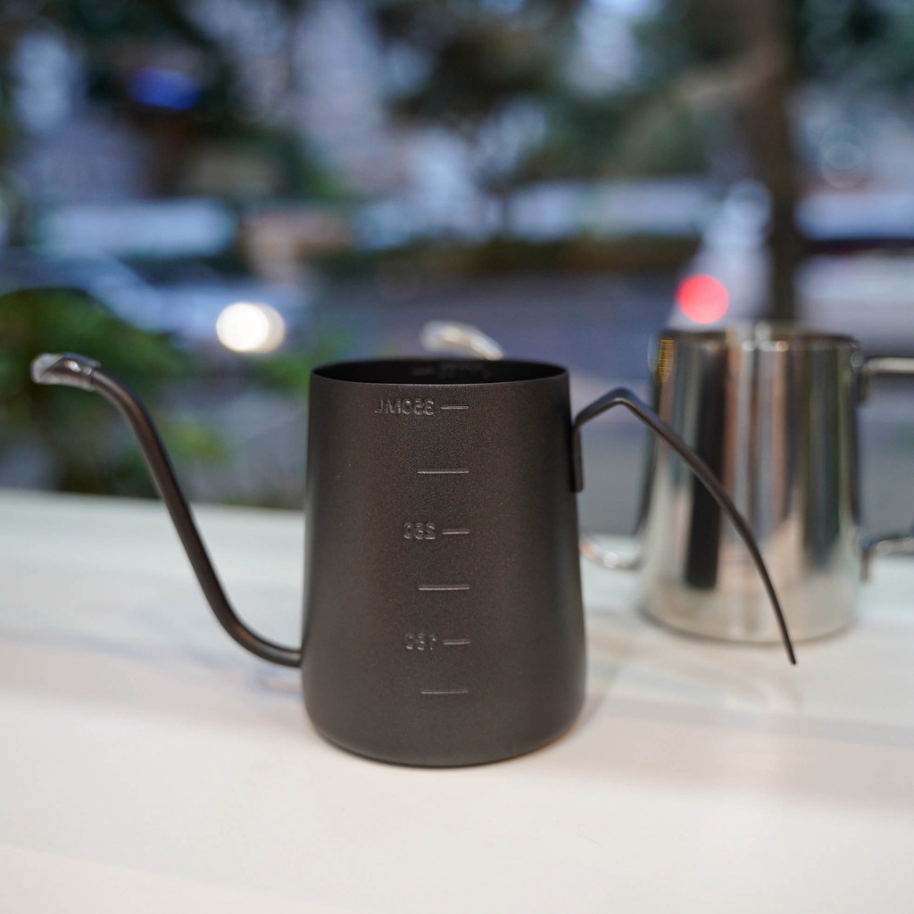 93 Coffee 耳掛手沖壺不鏽鋼手沖咖啡壺手沖壺350ml 銀色/黑色『93咖啡