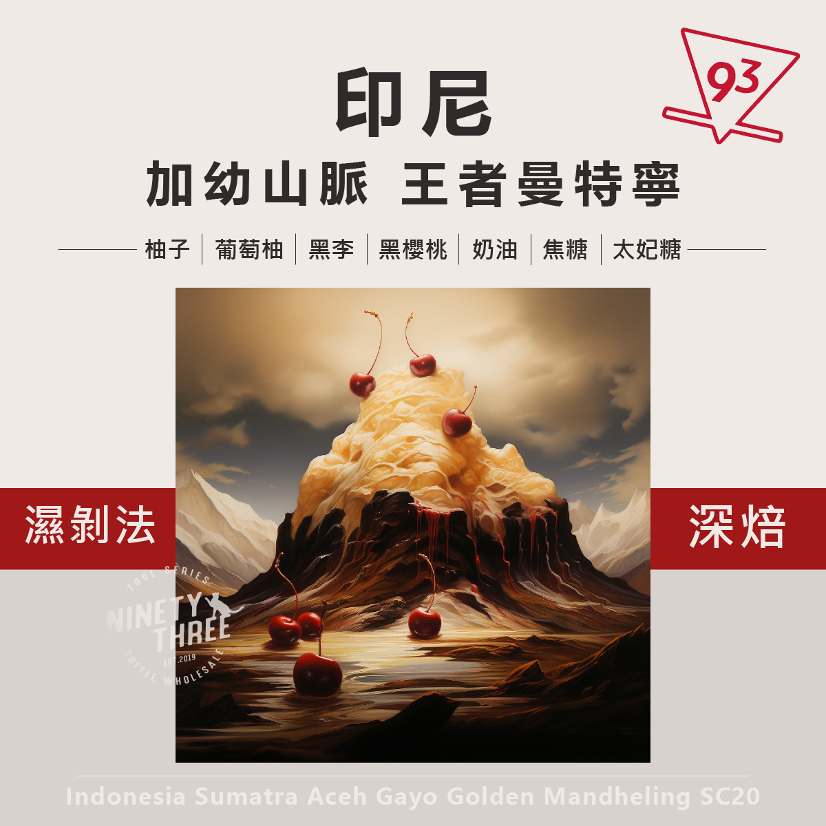 印尼 蘇門答臘 亞齊 加幼山脈 王者曼特寧 20目 濕剝法1