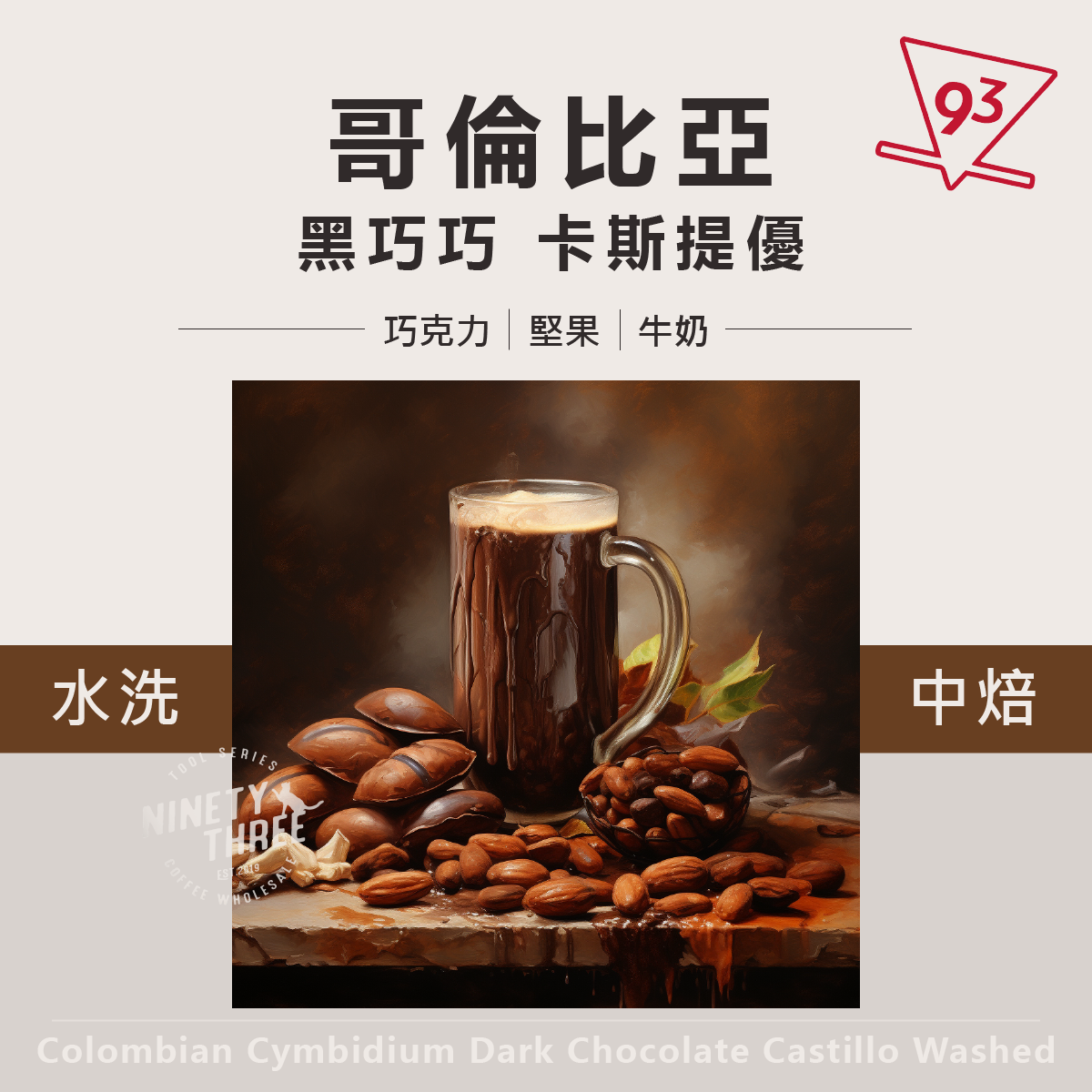哥倫比亞 蕙蘭 黑巧巧 卡斯提優 歐規特選 水洗1