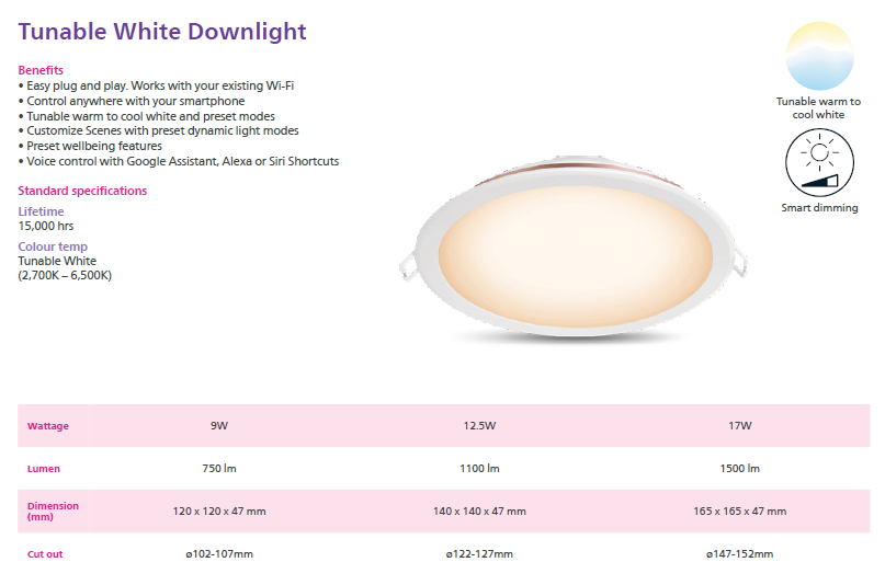 Wiz Downlight Spec
