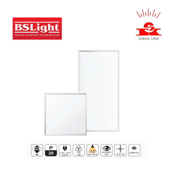 BSLight 48W LED Panel Light 2x2ft spec sheet 6500K