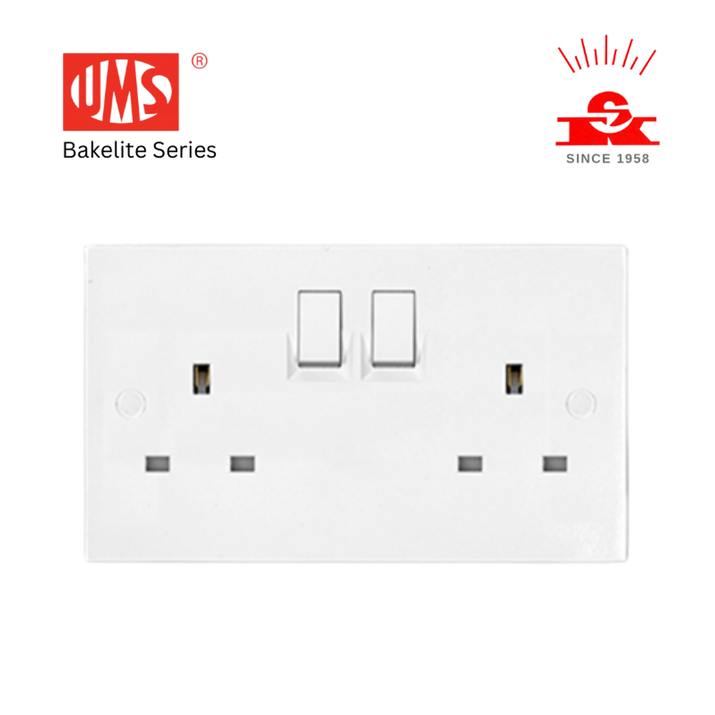 UMS - Bakelite Series - twin 13a switch socket