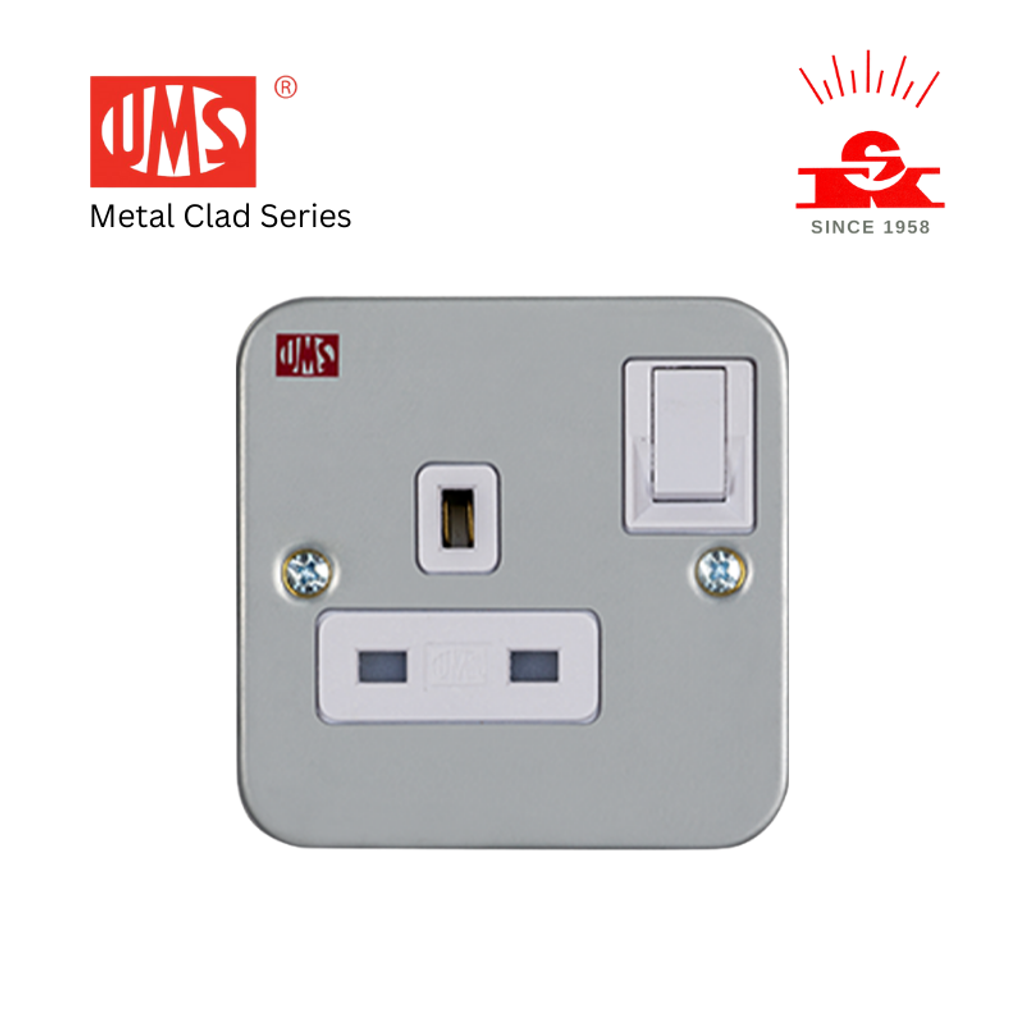 UMS - Metal Clad Series - 13a switch socket