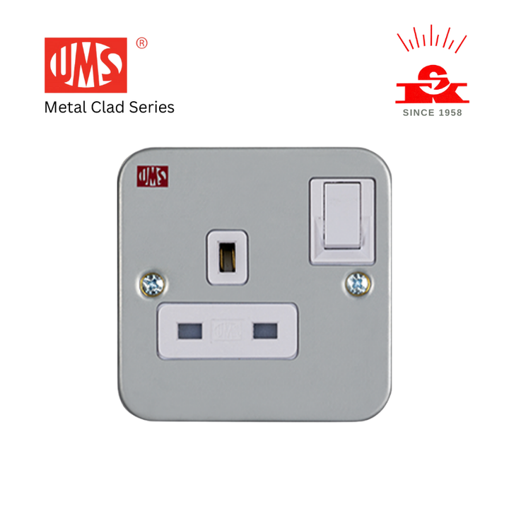 UMS - Metal Clad Series - 13a switch socket