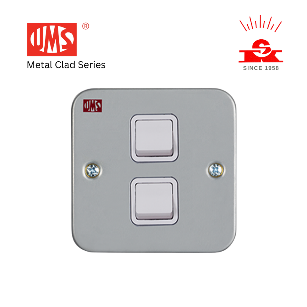UMS - Metal Clad Series - 2 gang 1 way
