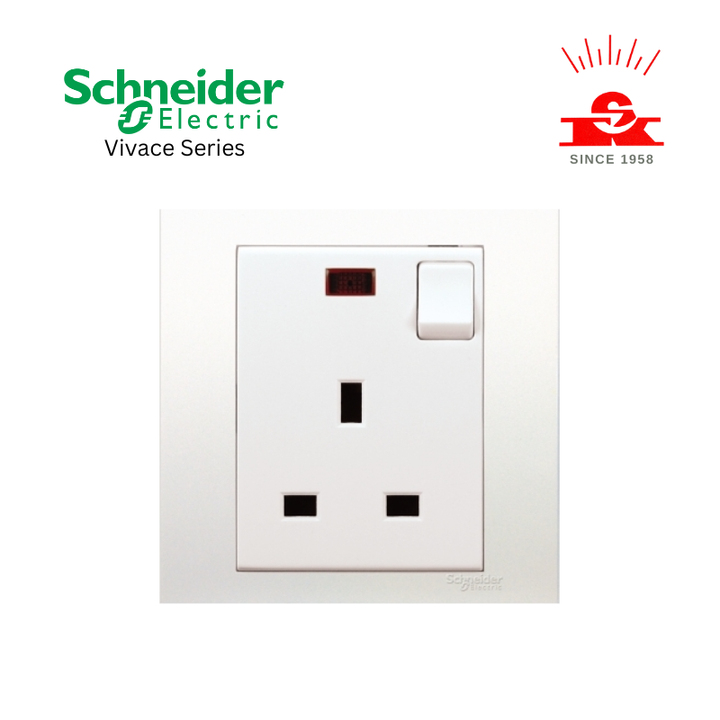 SE - Vivace - 13A NeonSwitch Socket