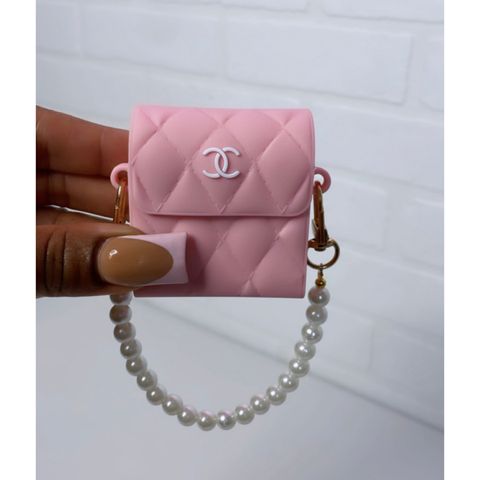 Pearl handle CC AirPod case- Pink – She's Sparkling