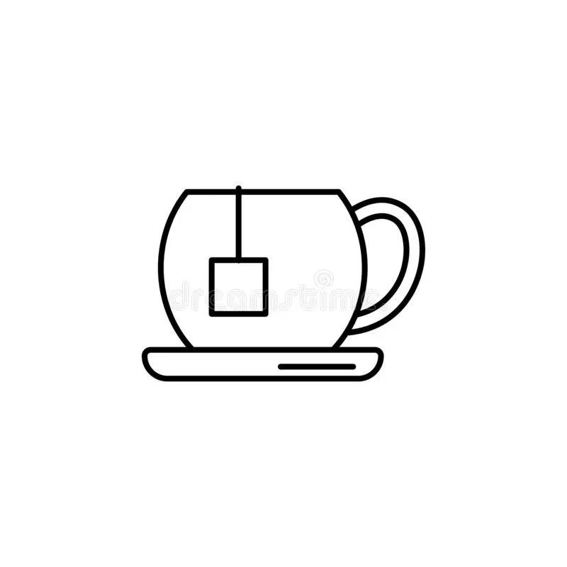 茶包线图标轮廓矢量图符号线型图形图在白色隔离的茶杯-符号徽标插图-可编辑笔触-237804481