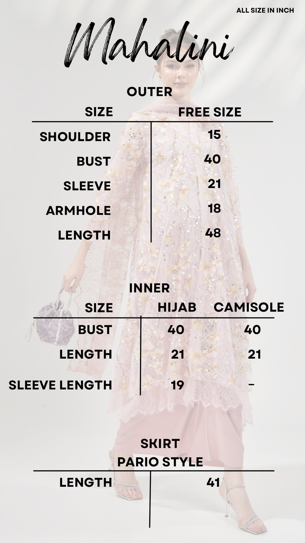 Copy of Jasmine size chart