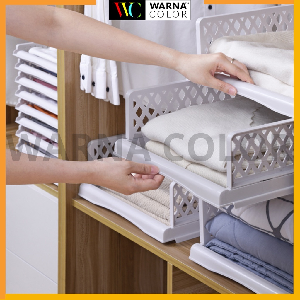 Stackable Closet Wardrobe Storage Box Organizer (Easy Open and Folding