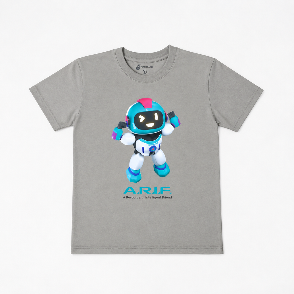 PETROSAINS A.R.I.F KIDS COTTON TEE-GREY