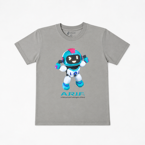PETROSAINS A.R.I.F KIDS COTTON TEE-GREY
