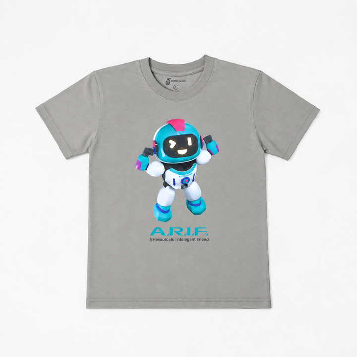 PETROSAINS A.R.I.F KIDS COTTON TEE-GREY