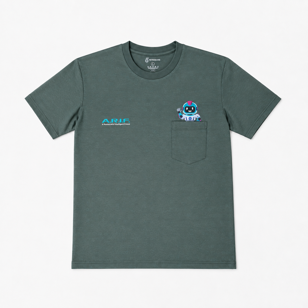 PETROSAINS A.R.I.F ADULT COTTON POCKET TEE-GREEN FOREST (2)