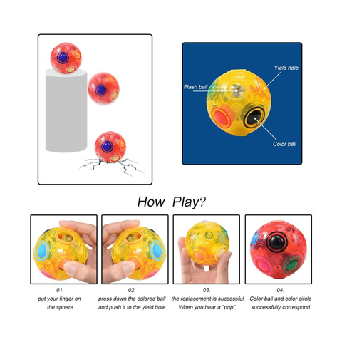 Gyro Luminous Rainbow Ball Information Image