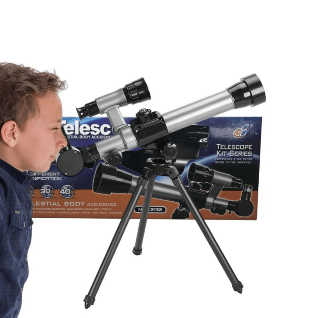Astronomical Telescope Kids Seeing Image