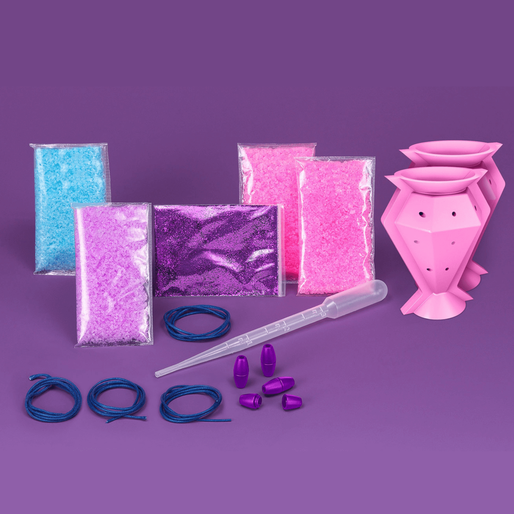 Fun Science Glitter Diamonds Unboxed Purple Background Image
