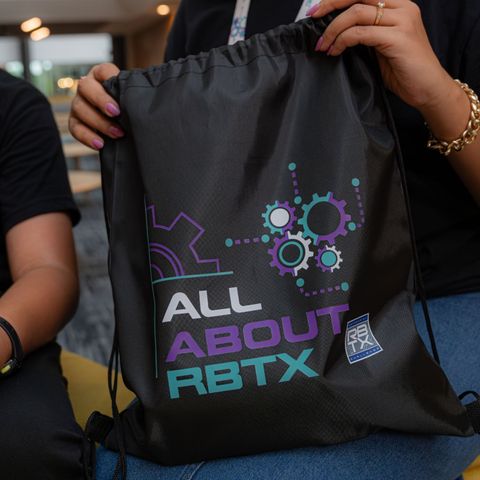 RBTX Draw String Bag Black