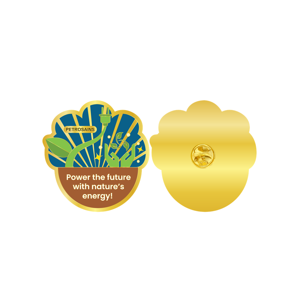 PETROSAINS ECO ENERGY GOLD ENAMEL PIN