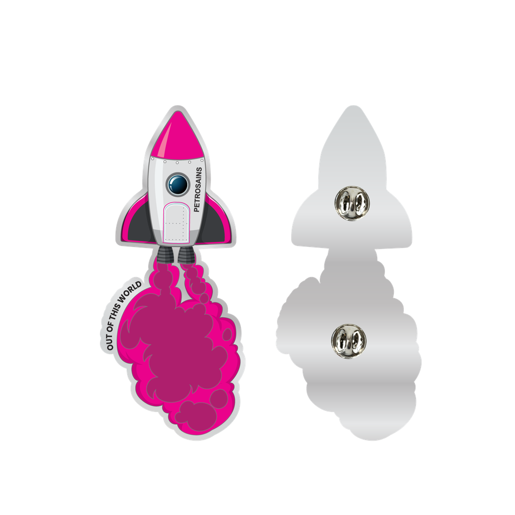 PETROSAINS ROCKET ENAMEL PIN