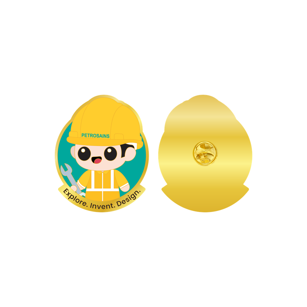 PETROSAINS BUDDY GOLD ENAMEL PIN