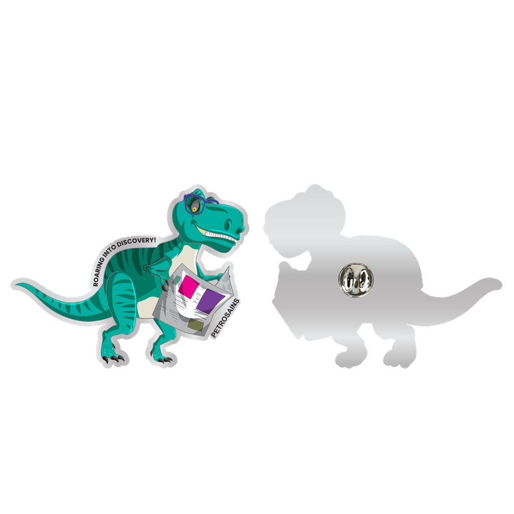 PETROSAINS DINO ENAMEL PIN