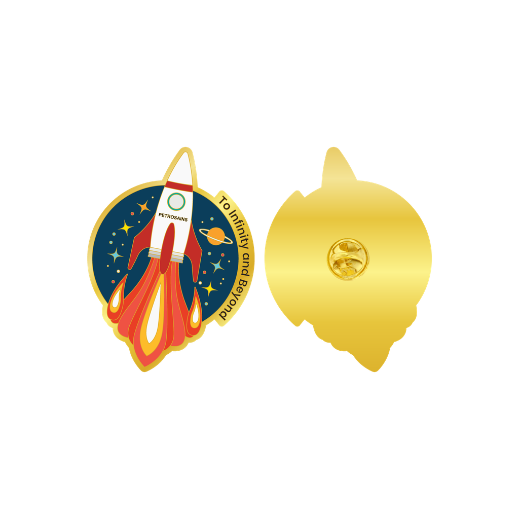 PETROSAINS ROCKET GOLD ENAMEL PIN