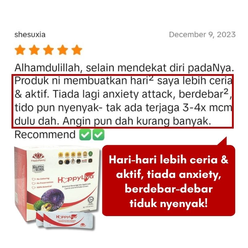 HL BM Lebih Ceria, Aktif, Tiada Anxiety