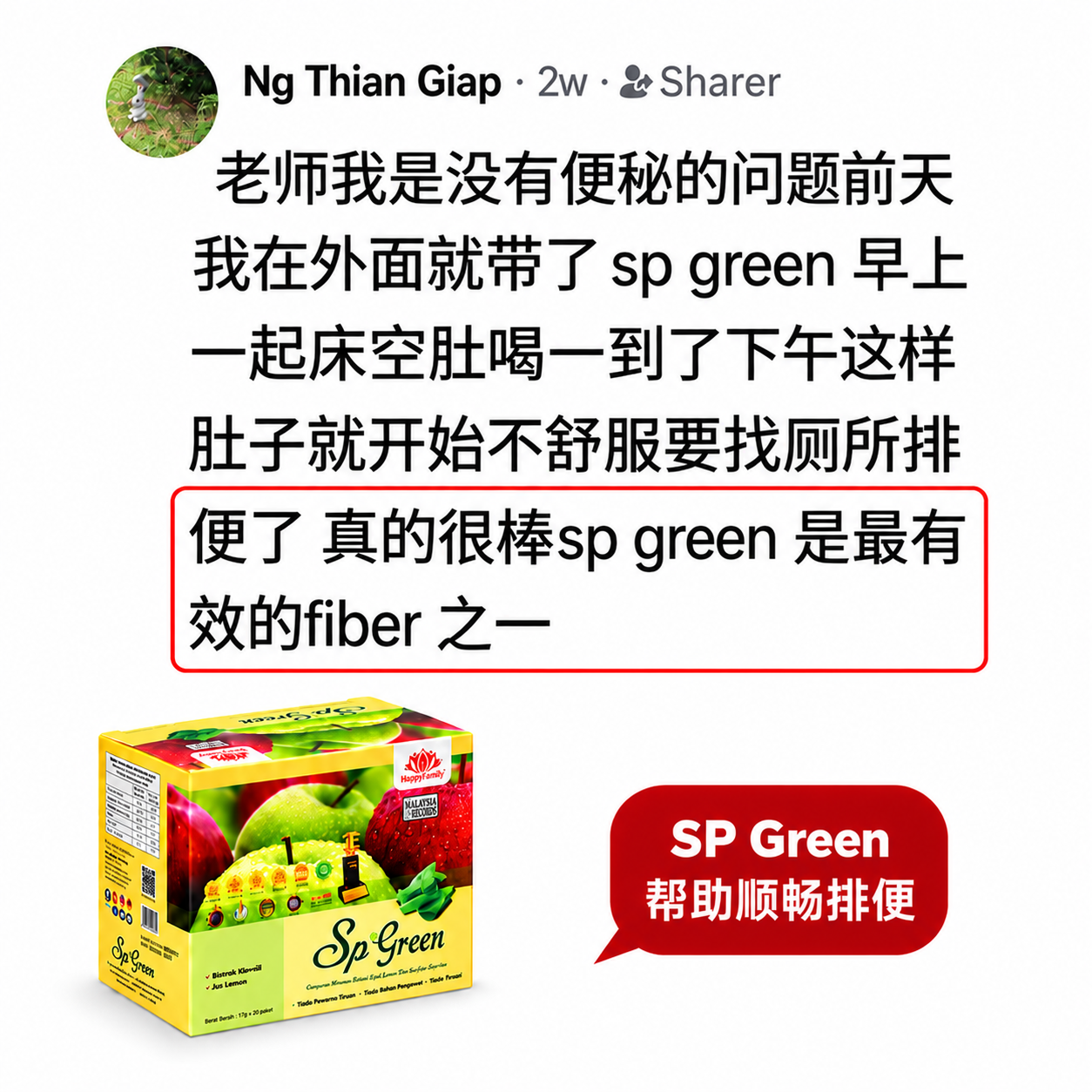 SP Green_早上空腹喝后下午腹部不适并排便-NG THIAN GIAP