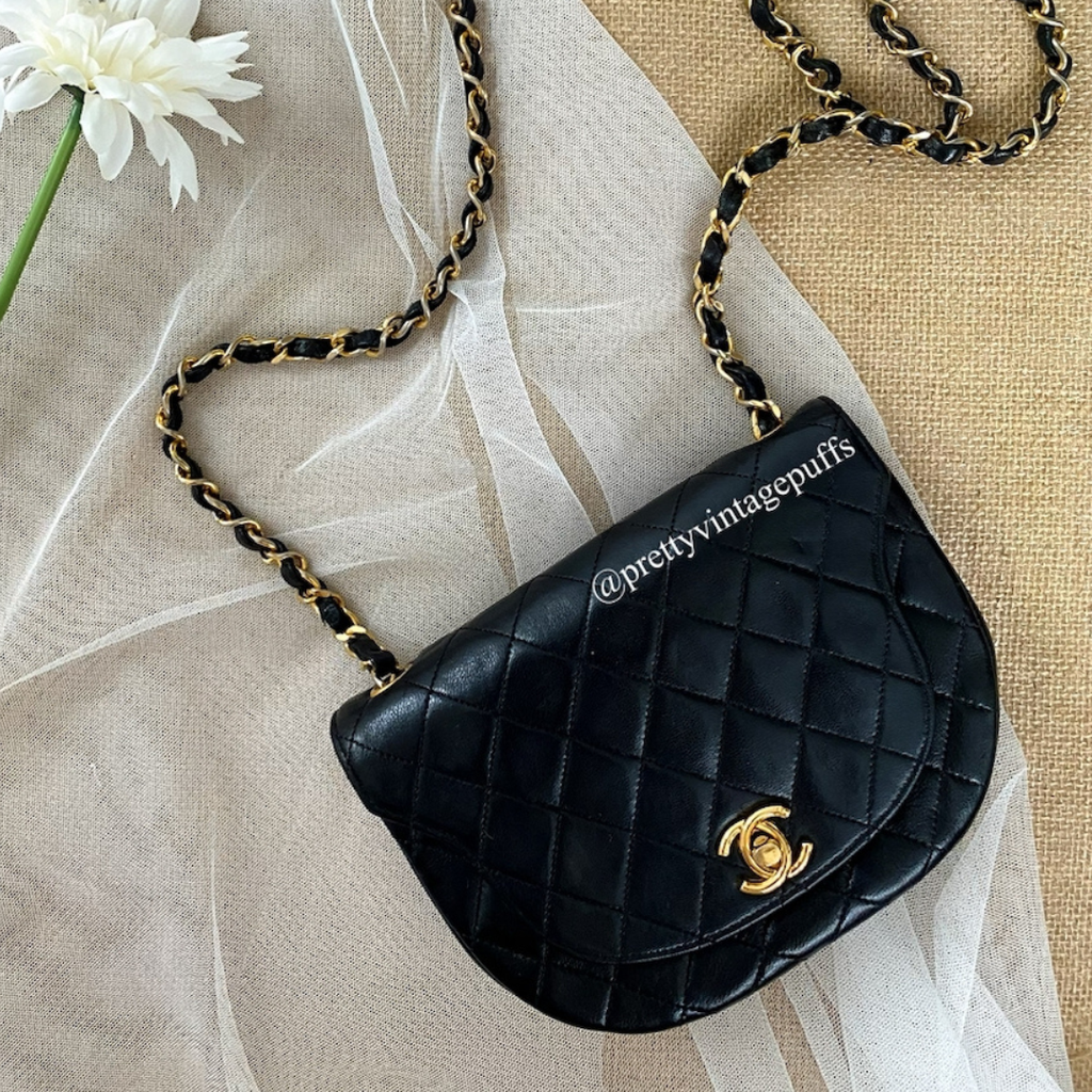 Chanel 4-series Black Medium Classic Flap in Lambskin with 24K