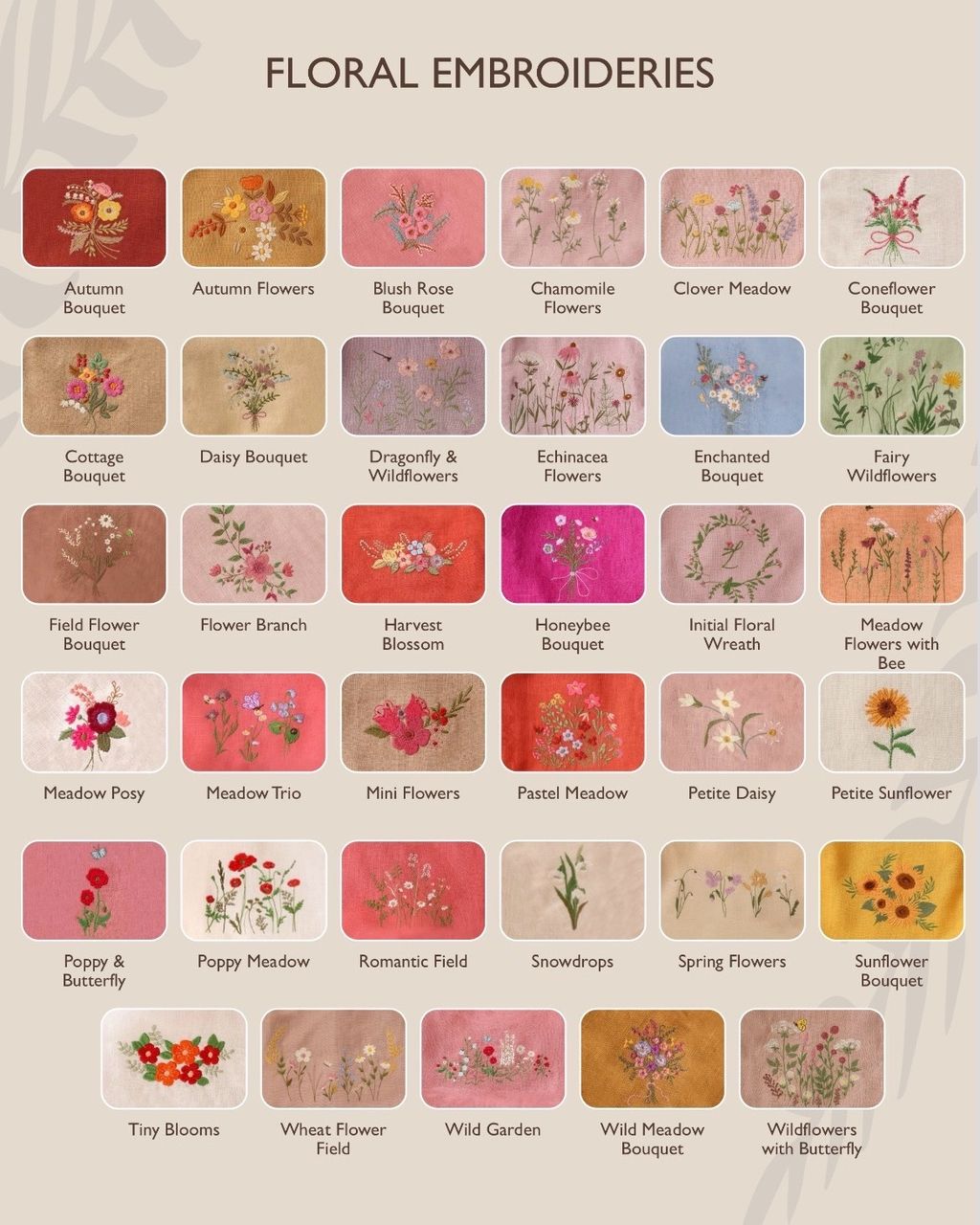 Dannie & Lilou - Floral Embroideries