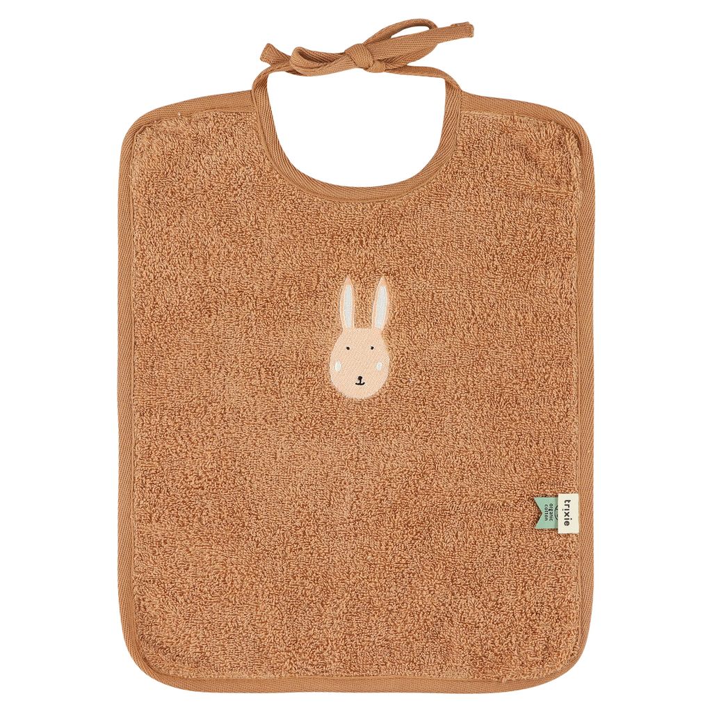 動物刺繡有機棉XL圍兜2件組-乖乖小兔-白底商品圖 (2)修正顏色