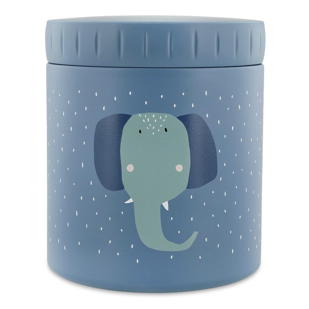 動物造型不鏽鋼保溫罐500ml-逗趣小象-白底商品圖 (1)-修正位置顏色