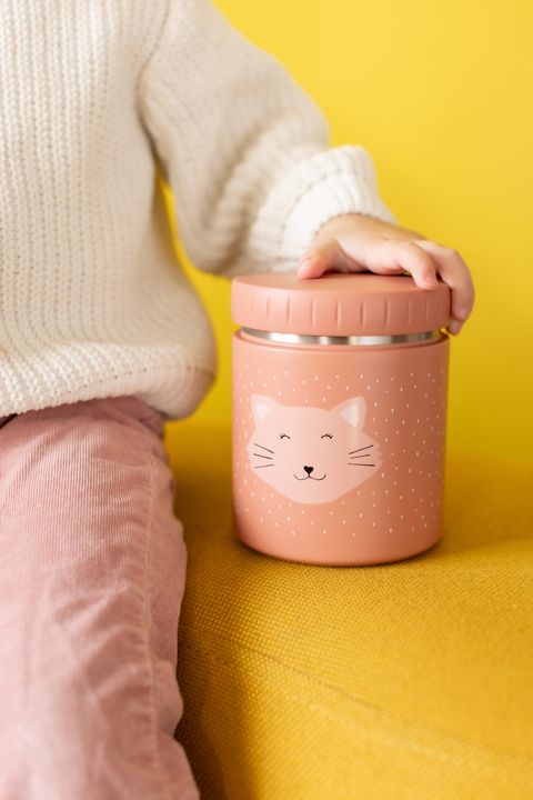動物造型不鏽鋼保溫罐500ml-甜笑貓咪-官方形象圖 (2)