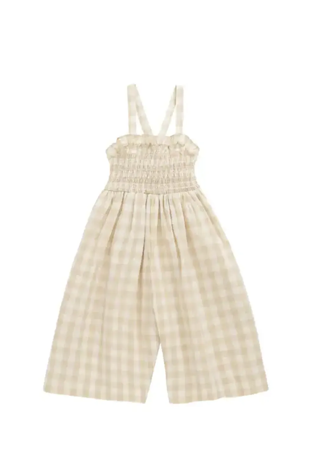 Jamie_Kay-July-2025-Organic_Cotton_Arabella_Jumpsuit-Gingham_Pale_Khaki_Front