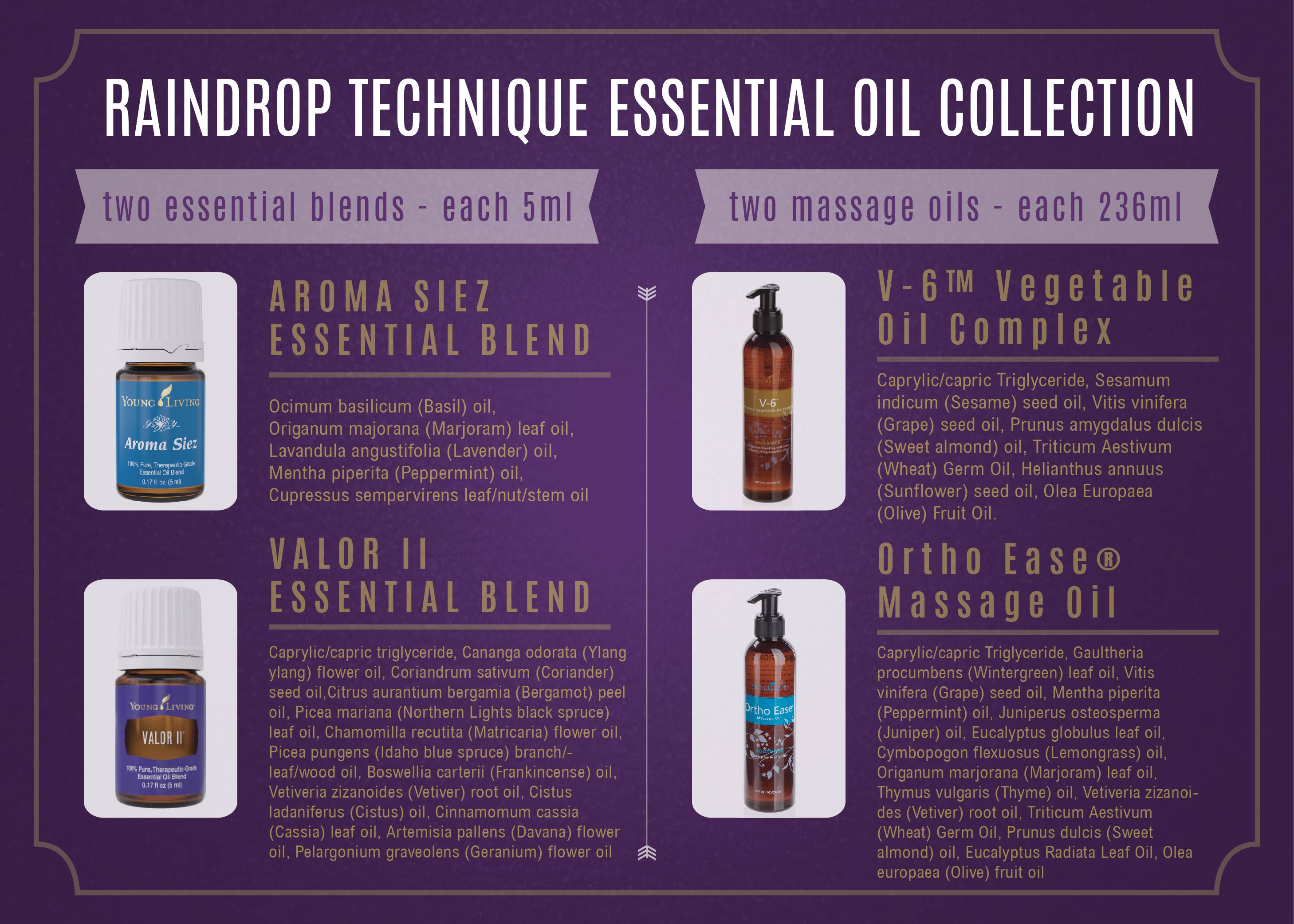 YOUNG LIVING Raindrop Techniques Essential Oil Collection   FREE GIFT