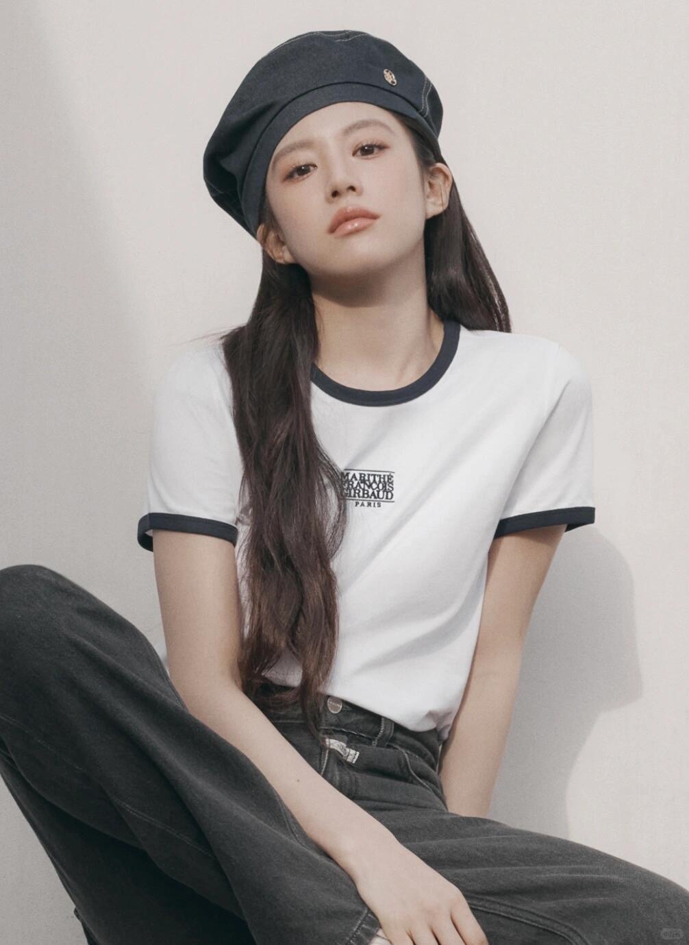 🇰🇷 marithe 高允真jennie同款女正肩短袖_4_斯温在首尔_来自小红书网页版