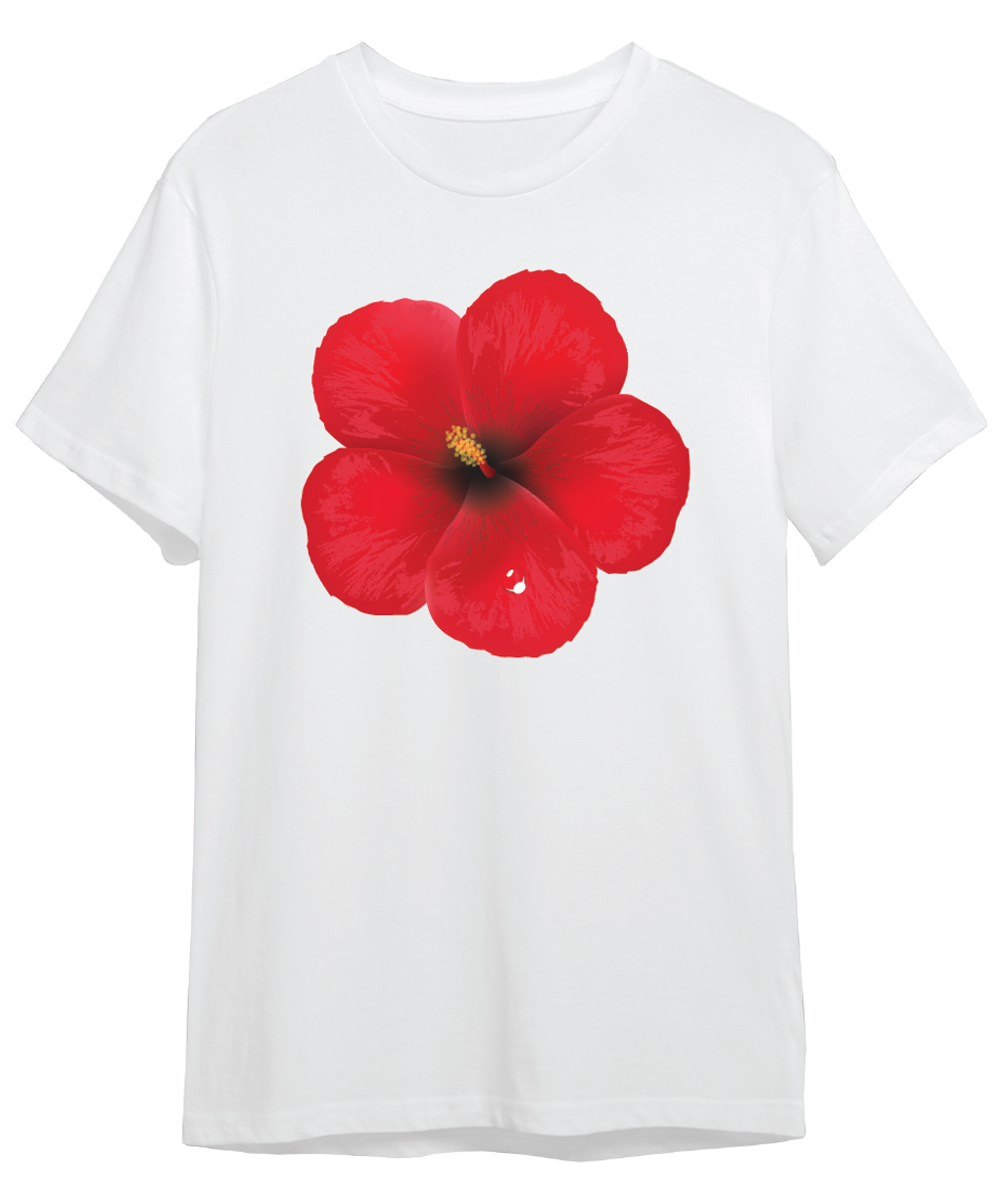 white t-shirt bunga raya
