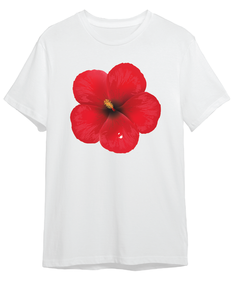 white t-shirt bunga raya