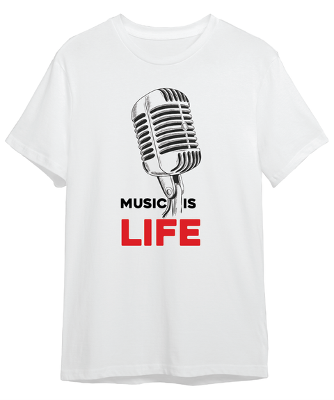 white t-shirt Mikerophone 