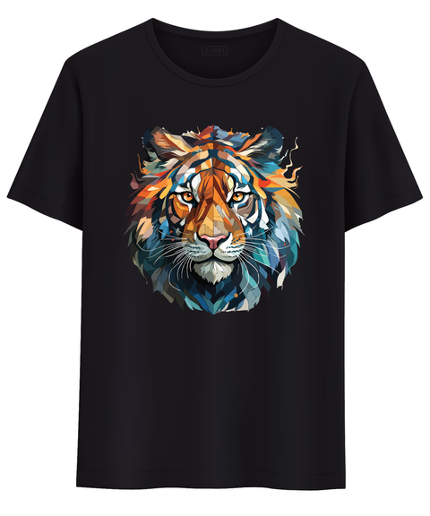 Black t-shirt lion