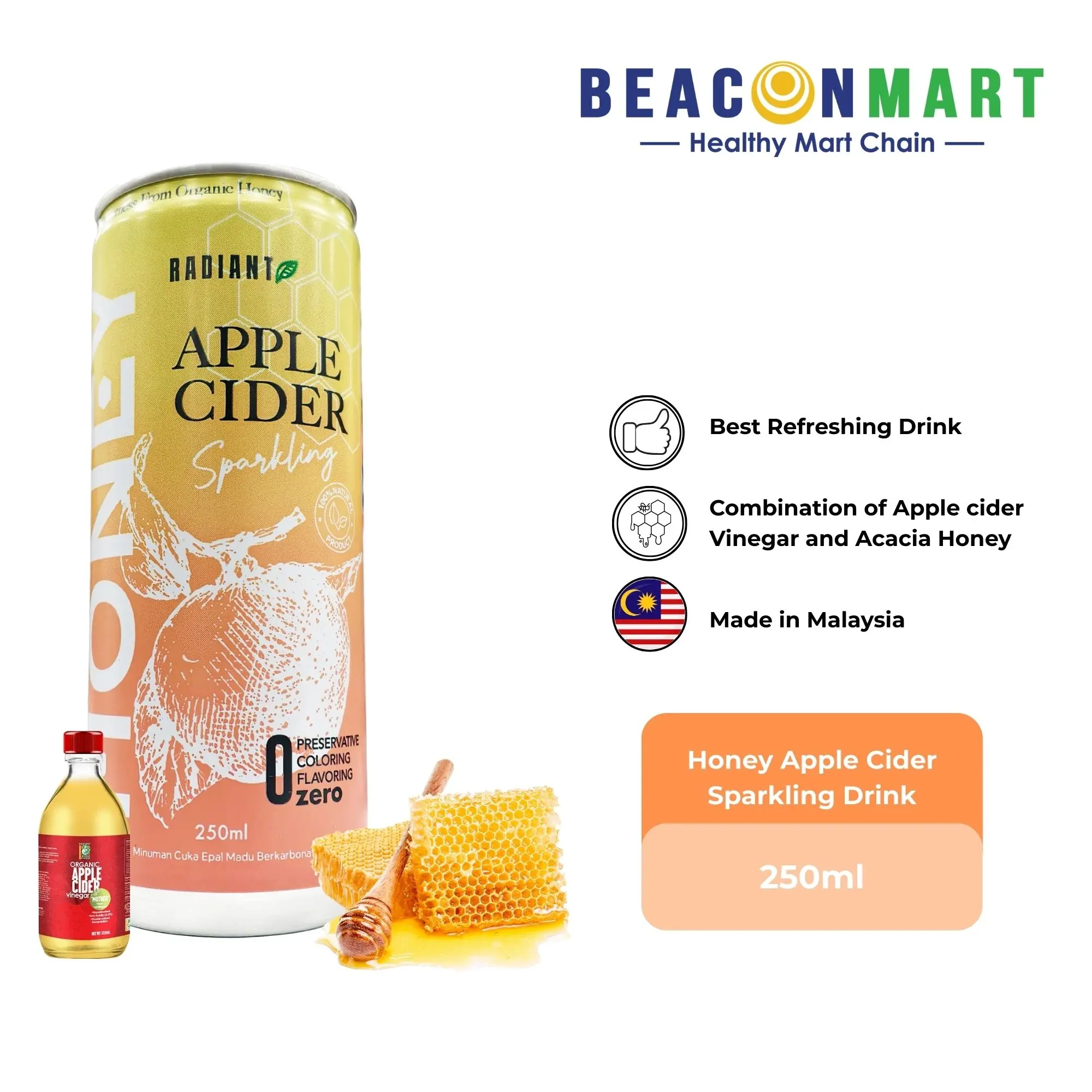 Honey Apple cider sparkling 250ml