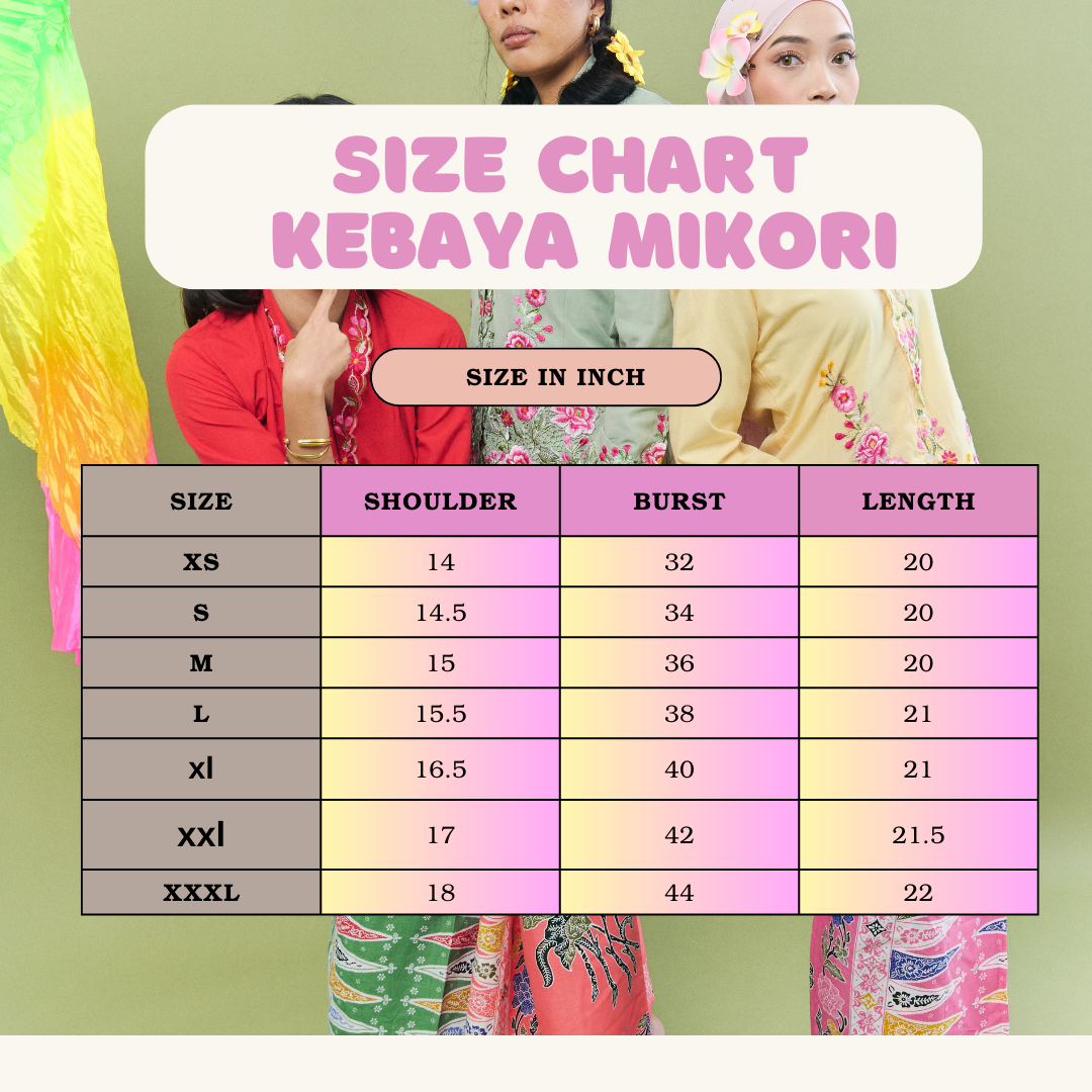 Beige and Pink Clean Size Chart Instagram Post