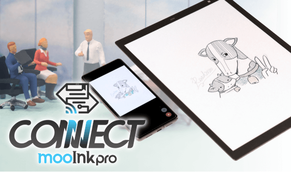 搭配 mooInk Pro Connect，傳檔、鏡像超方便