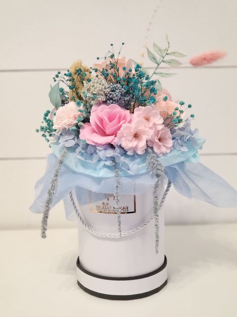 Cool Blue Preserved Flower Bouquets