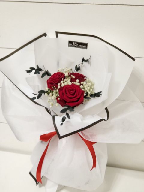 3 Red Rose Bouquets For Valentine