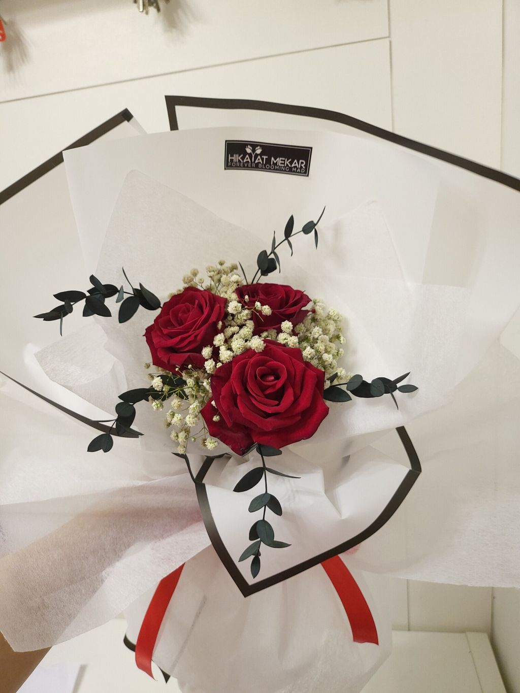 3 Red Rose Bouquets For Valentine