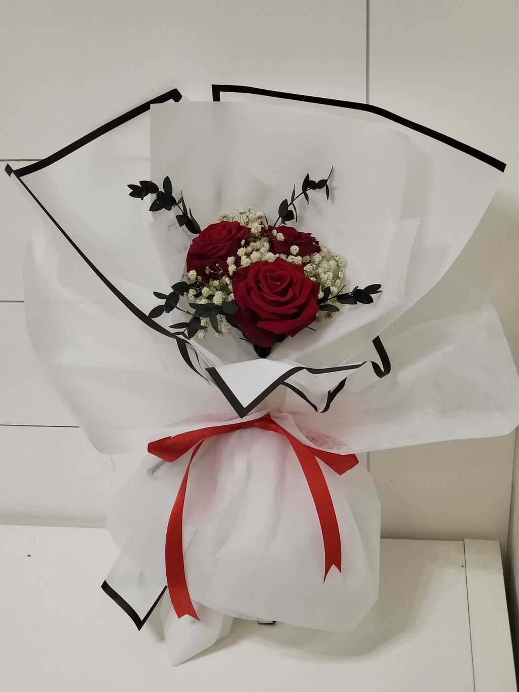 3 Red Rose Bouquets For Valentine